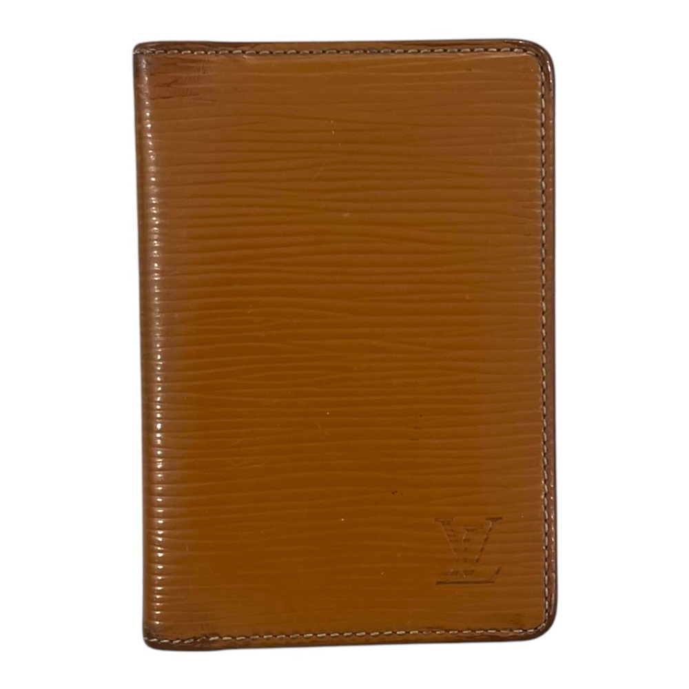 Louis Vuitton Tan Brown Leather Wallet Minimalist Design